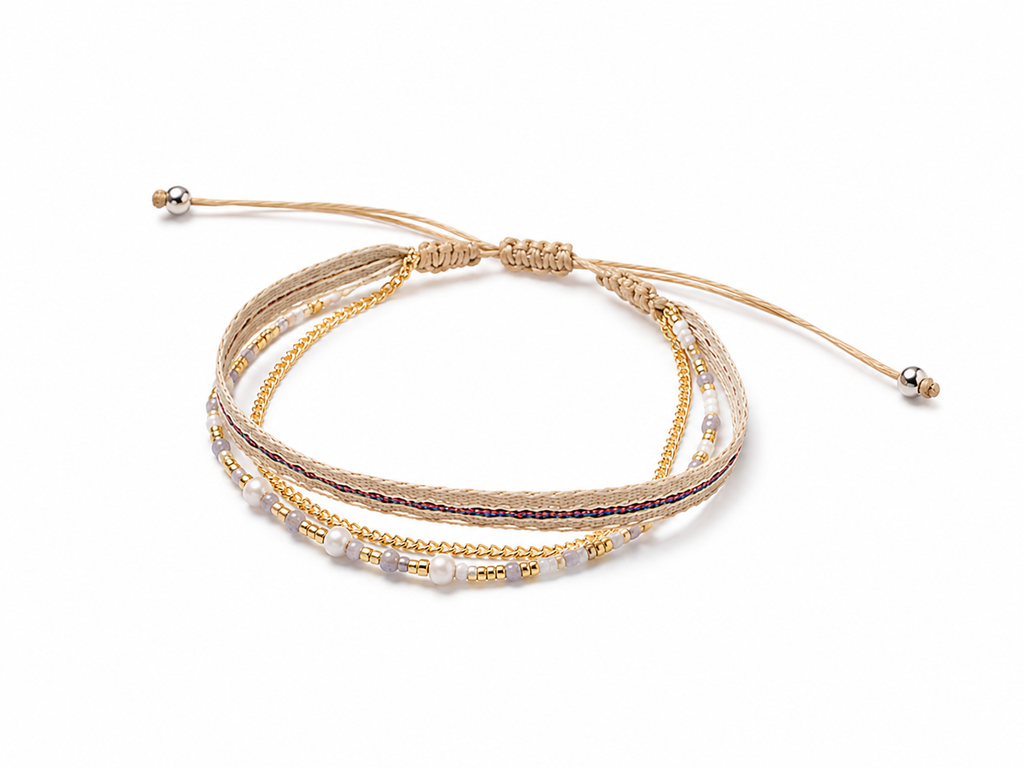 Golden Horizon Woven Bracelet